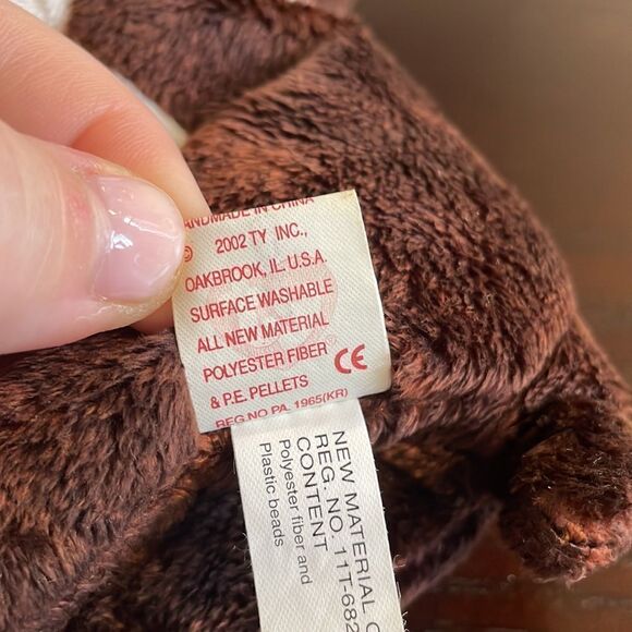 2002 TY Beanie Baby Sport the Dog (2002) Beanie Baby Brown Boston Terrier 7.5” - Picture 8 of 8